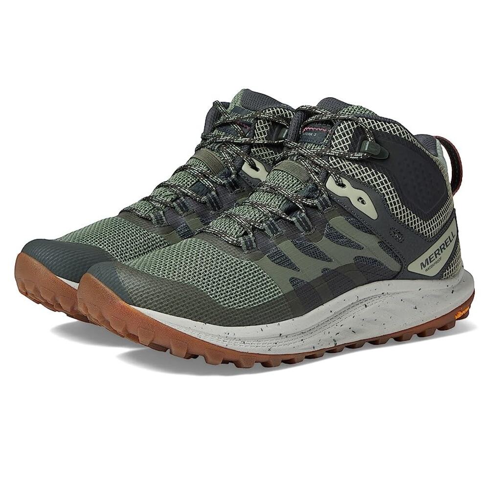 Merrell Green Athletic Shoes with Mid-Top Design
